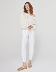 CABLE KNIT OFF THE SHOULDER SWEATER