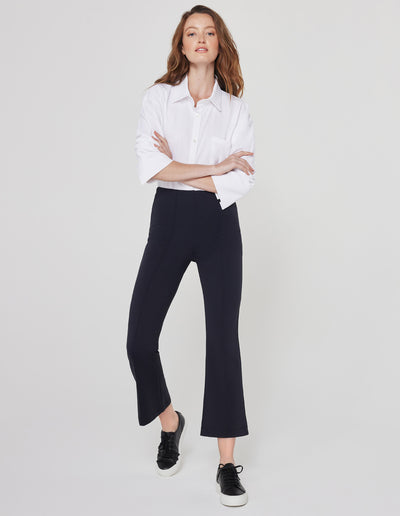 KICK FLARE PANTS IN BLACK