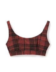 PLAID SPORTS BRA IN RED
