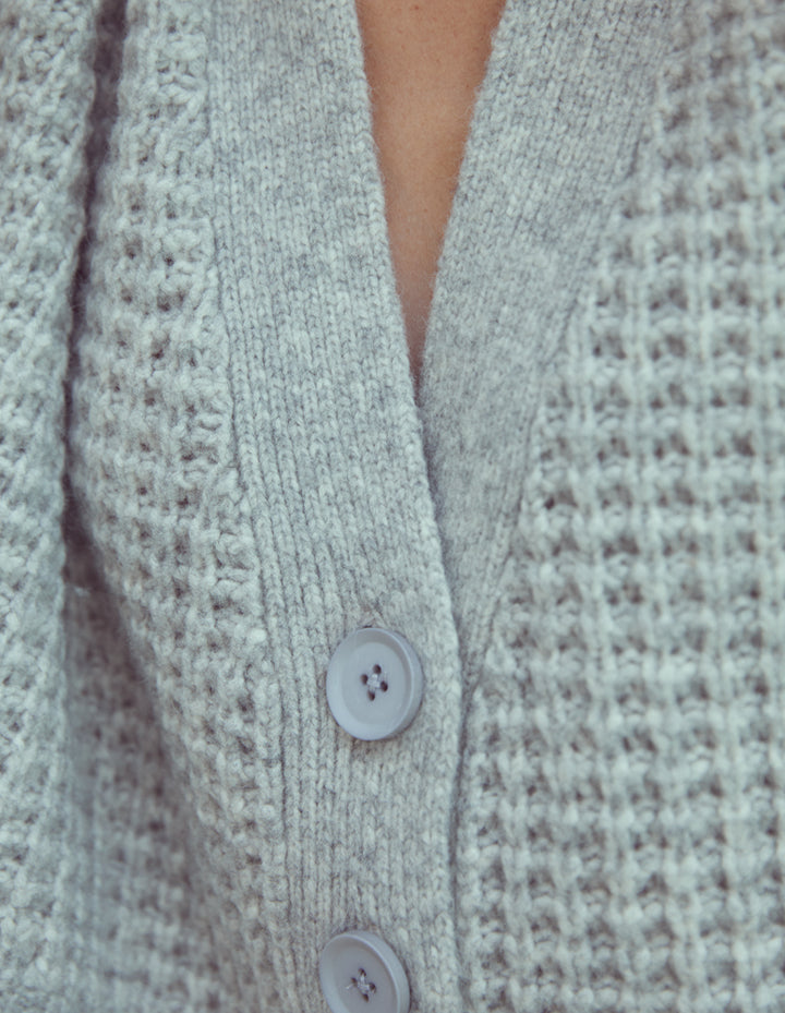 AUDREY WAFFLE KNIT CARDIGAN