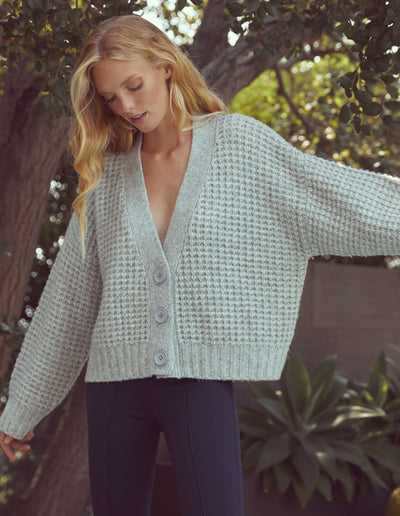AUDREY WAFFLE KNIT CARDIGAN