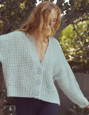 AUDREY WAFFLE KNIT CARDIGAN