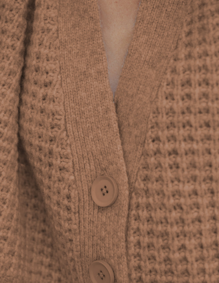 
                  
                    AUDREY WAFFLE KNIT CARDIGAN
                  
                