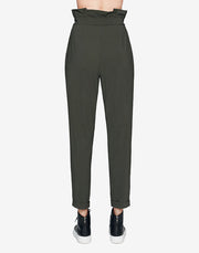 PAPERBAG PANT IN OLIVE GREEN