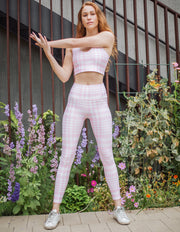 HOUNDSTOOTH LEGGING IN PINK