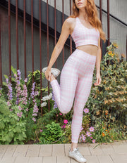 HOUNDSTOOTH LEGGING IN PINK