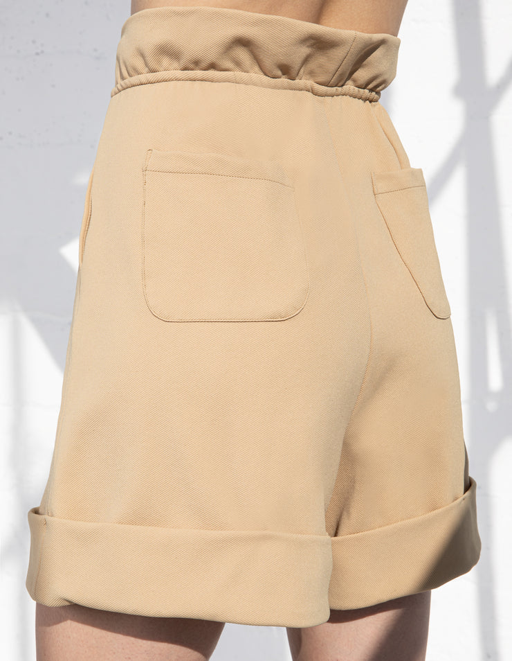 VENICE PAPERBAG SHORTS IN SAND