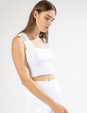 MALIBU CRINKLE CROP TANK