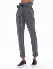 PLAID PAPER BAG PANT