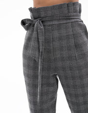 PLAID PAPER BAG PANT