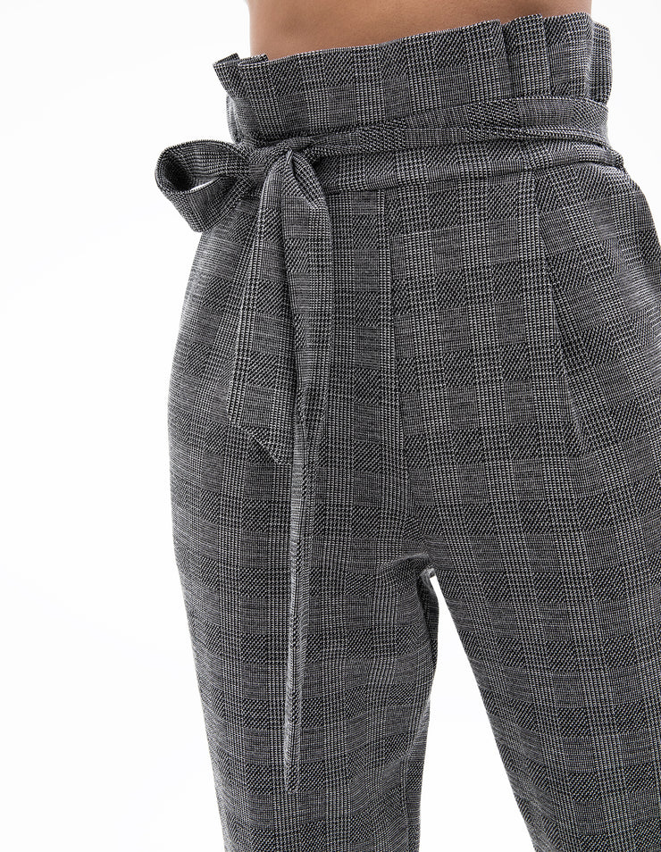 Oaklee Paperbag Pants in Grey