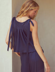 TRIBECA TIE TOP IN NAVY