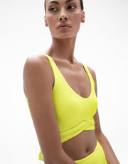 TIE BACK RIB TANK IN LIME