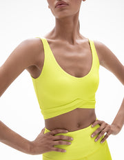 TIE BACK RIB TANK IN LIME