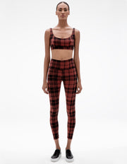 PLAID LEGGING IN RED