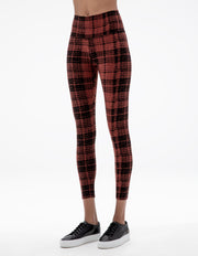 PLAID LEGGING IN RED
