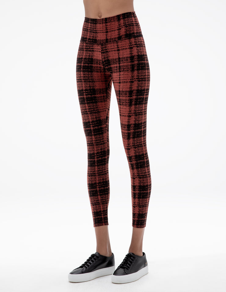 PLAID LEGGING IN RED