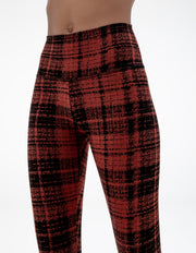 PLAID LEGGING IN RED