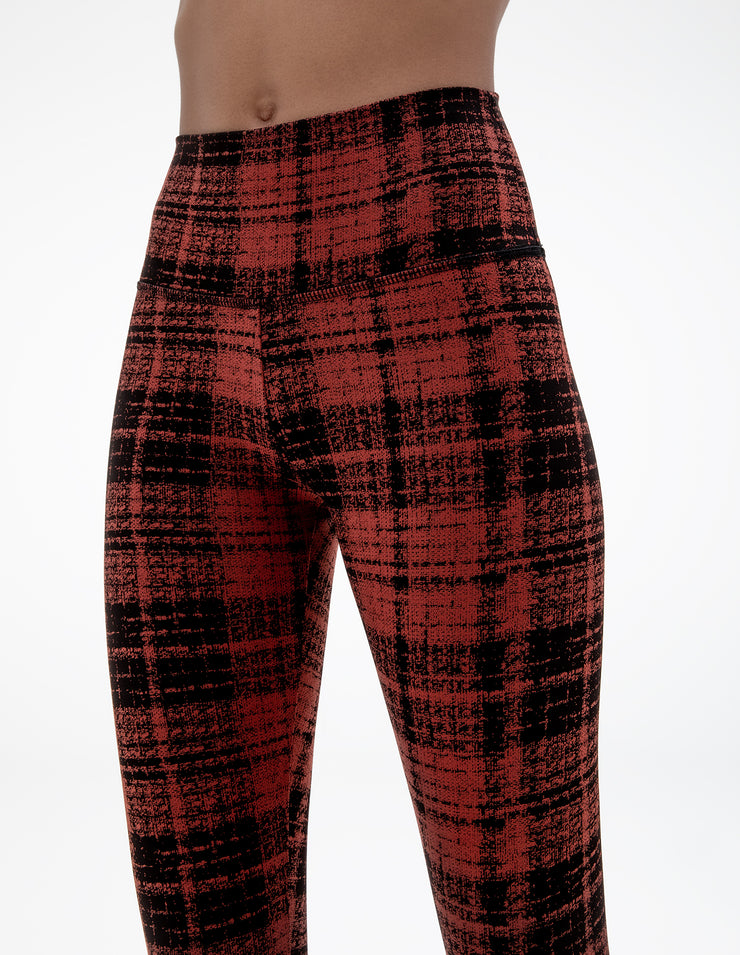 PLAID LEGGING IN RED