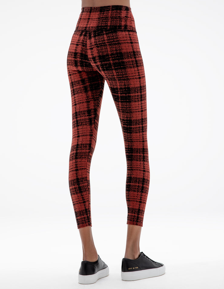 PLAID LEGGING IN RED