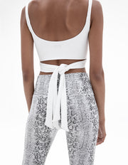 TIE BACK RIB TANK IN WHITE